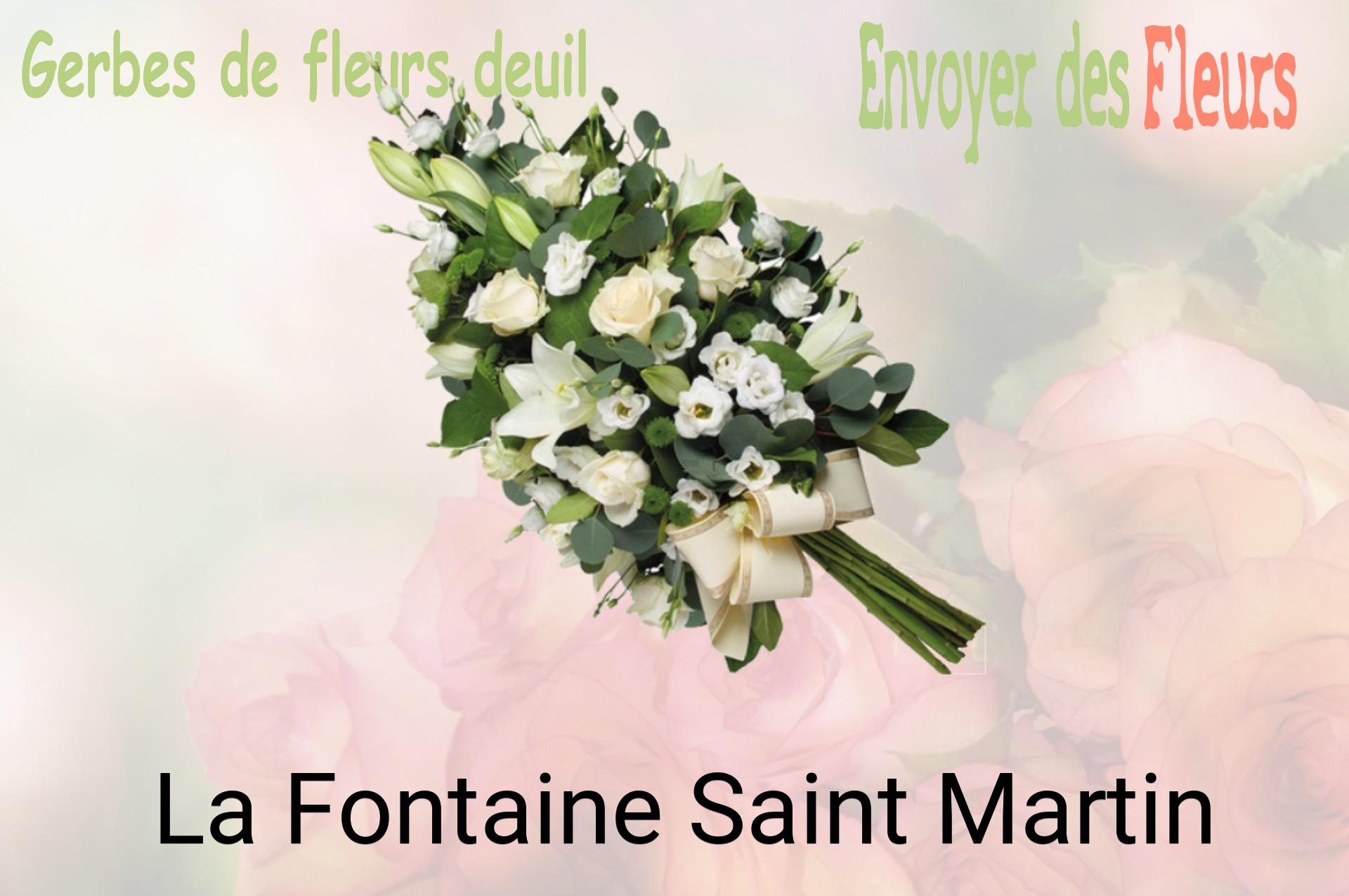 Gerbe de fleurs de deuil livrée à La Fontaine-Saint-Martin